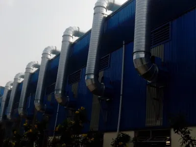 HỆ THÔNG HÚT NHIỆT Ở CTY KHÓA KÉO HOÀN MỸ