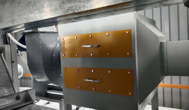 Hệ thống hút mùi nhà xưởng lắp đặt tại công ty Trí Dũng Nhân